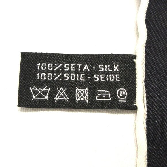 CHANEL Camellia Black Cream Pink Beige Scarf 405-032625 - Picture 2 of 4